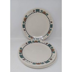 Corelle Corning Sunblossoms Dinner Plate 10 1/4" Sunflowers Bees Seeds Set of 6